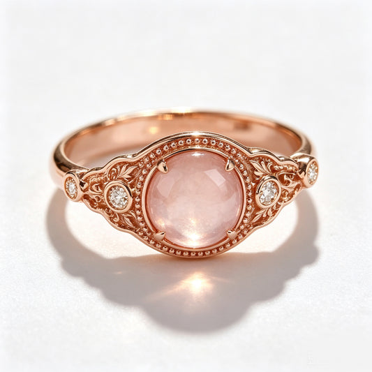 Celestial Rose Quartz Heritage Ring
