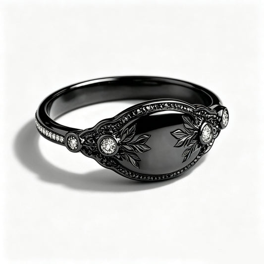Celestial Gothic Black Heritage Ring