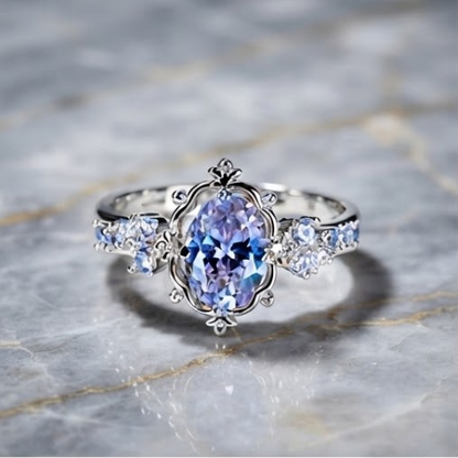 Celestial Lavender Dream Vintage Ring