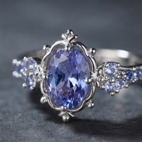 Celestial Lavender Dream Vintage Ring