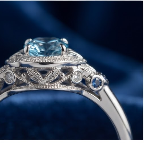 Celestial Azure Heritage Ring