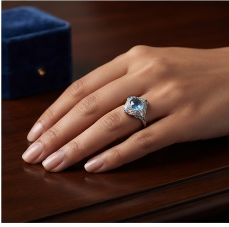 Celestial Azure Heritage Ring