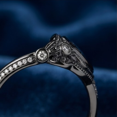 Celestial Gothic Black Heritage Ring